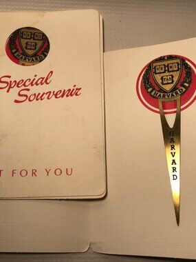 Vintage Harvard University Brass Bookmark Letter Opener - Lot of 2